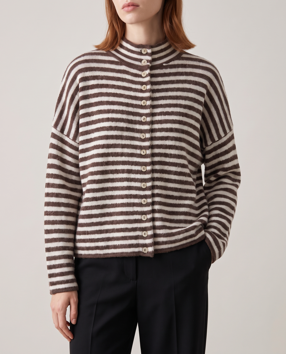 The Two-Tone Ribbed Cardigan
