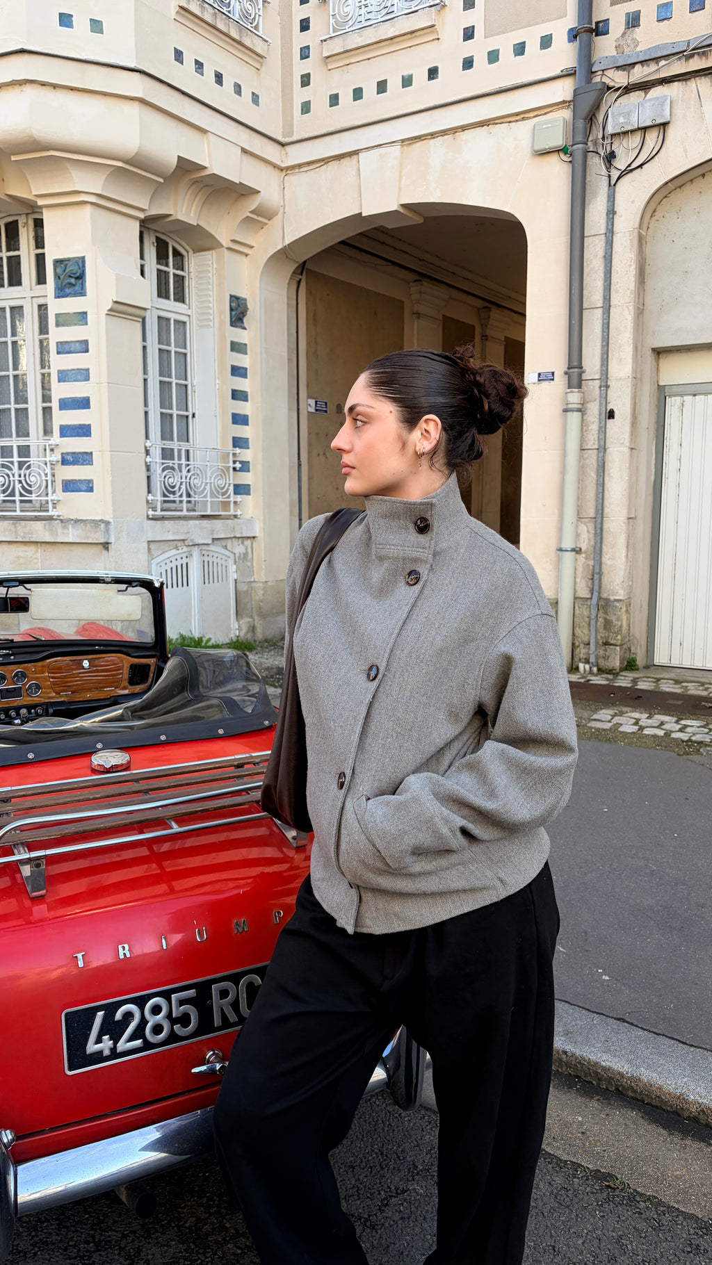 Veste à col officier