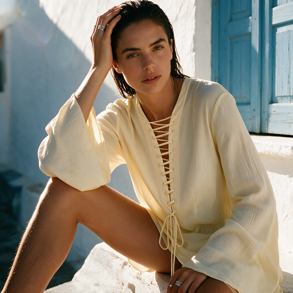 Blouse Bohème Chic Satinée